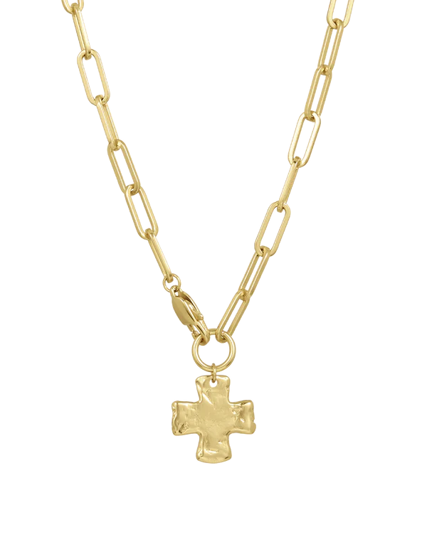 Chunky Cross Chain Necklace